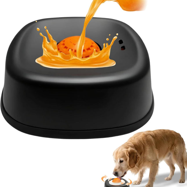 Slow Feeder Dog Bowl for Liquid Treats,Anti-Slip Entertained Ball-I Bone Broth Dog Lick Bowl, 3/4 Cup Capacity for for
