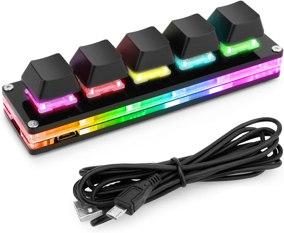 Upgrade Black 5-Key Mini Macro Mechanical Gaming Keypad