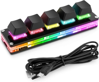 Upgrade Black 5-Key Mini Macro Mechanical Gaming Keypad
