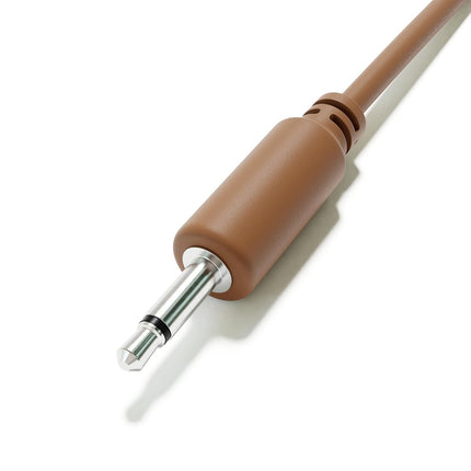 5-Pack - Mono Modular Patch Cables - TS 3.5mm 1/8" Eurorack Synthesizer [Brown | 15 cm - 5.91"]