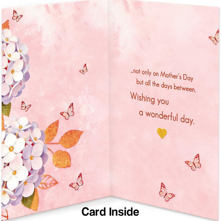 Happy Mothers Day Card for Mom, Beautiful Floral Mothers Day Gifts from Daughter Son Kids, Elegant Mom Appreciation Card with Heartfelt Message
