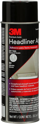 3M Headliner & Fabric Adhesive, 18.1 oz., Exceptional Strength Bonds Heavyweight Automotive Fabrics to Metal Surfaces, For Bonding Headlines, Carpet, Foam and Others, Quick & Easy Application (38808)