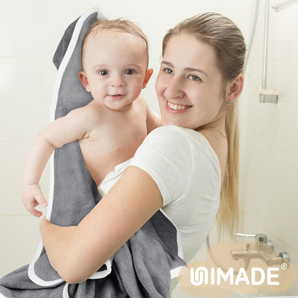 Hooded Towel for Newborn, 2 Pack Soft Coral Fleece Baby Towels