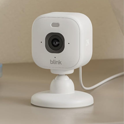 Mini 2K+ (newest model) – Plug-in Home & Pet Indoor Security Camera with 2K video resolution, night vision, enhanced audio, motion detection – 1 camera (White)