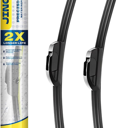 13''+13'' Front Windshield Wiper Blades Compatible with 1997-2006 Jeep Wrangler OEM QUALITY Premium All-Season Automotive Replacement Wipers (Pack of 2)