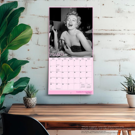 Marilyn Monroe OFFICIAL | 2027 12 x 24 Inch (Hanging) Monthly Square Wall Calendar | Foil Stamped Cover | Plato | USA American Actress Celebrity