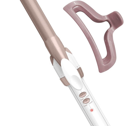 Conair Double Ceramic ¾-Inch Curling Iron with Claw Clip, ¾-Inch Barrel Creates Tight Curls, Hair Curler for Use on Short, Medium, & Long Hair, White/Rose Gold