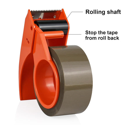 BOMEI PACK Heavy Duty Packing Tape with Dispenser 1.88'' x 66 YDs, Brown Box Tape for Packaging Shipping Moving Storage and Mailing, Strong Package Tape 12 Rolls + 2 Dispensers, Total 792 YDs