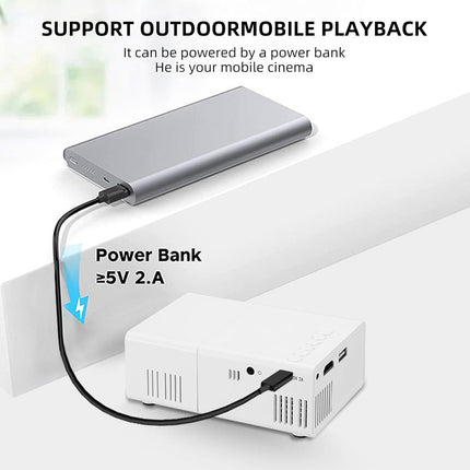 Portable Mini Projector, Screen Projectors with Built-In Speakers, Outdoor/Indoor Movie Projector, Support Phone or Laptop Connect
