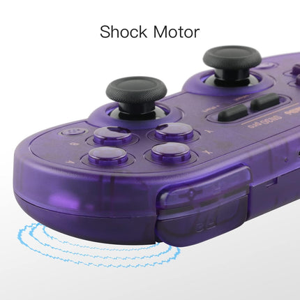 8Bitdo SN30 Pro Wireless Bluetooth Controller (Hall Effect Joystick Update) with Rumble Vibration USB-C Cable Gamepad Compatible with Switch/Switch 2,Windows, Mac OS, Android, Steam (Crystal Purple)