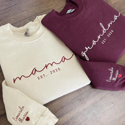 Custom Embroidered Hoodies for Women, Personalized Gift for Women, Custom Embroidered Sweatshirt, Gifts for Mothers Day
