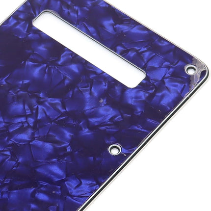 6 Hole Strat Guitar Back Plate Tremolo Cover Backplate for Fender USA/Mexican Standard Stratocaster (Blue Pearl)
