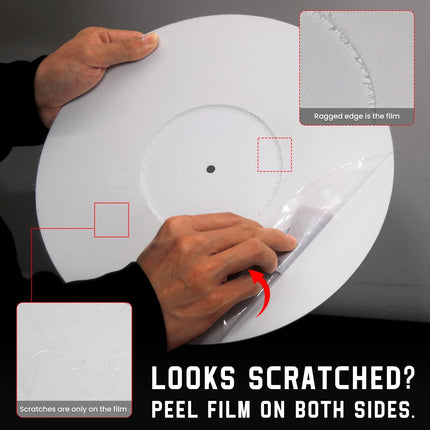 Turntable Mat Record Platter Slipmat: Acrylic Record Player Platter Vinyl Slip Mats for Turntables Antistatic Tighter & Defined Bass, White