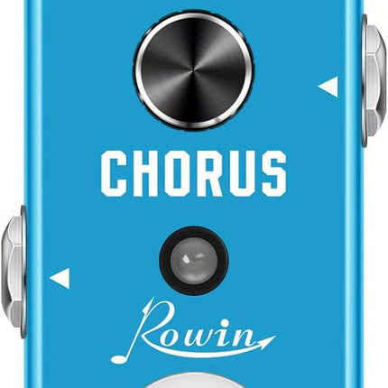 Rowin Analog Chorus Guitar Effect Pedal - Pure Warm & Clear Spacey Chorus Sound with Metal Shell, True Bypass, Compact Design (DC 9V Powered)