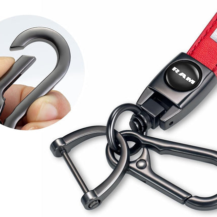 Genuine Leather Car Key Chain Keyring Keychain Accessories Family Present Black