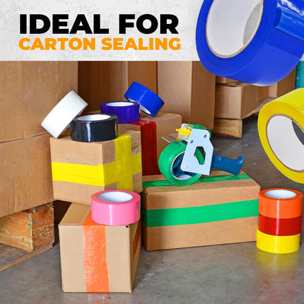Rainbow Carton Sealing Tape, 2 inch x 110 yds. 2 mils Thick, Strong Heavy-Duty Industrial Shipping Packaging Tape for Moving, Office, & Storage