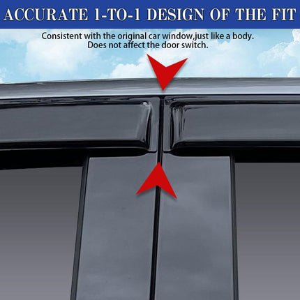 Tape-on Rain Guards for 2013-2019 Escape, for 2013-2019 Escape Accessories，Side Vent Visors Shades Window Deflectors for Ford Escape