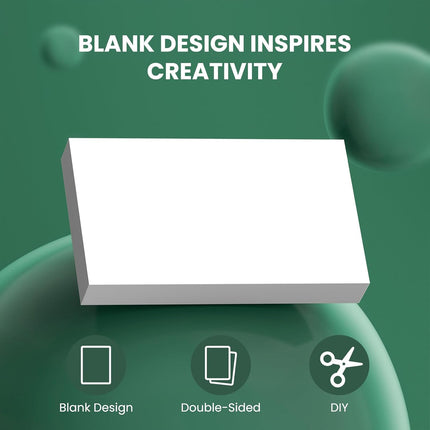 Blank Index Cards 3x5, 300 Pcs White Index Cards Blank, Double-Sided Blank Flash Cards, White Note Cards 3x5, Premium Bright Flashcards For Studying, Notecards No Lines for Office, School, and Home