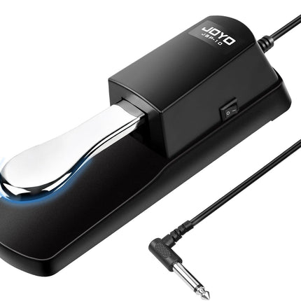 JOYO Sustain Pedal for Keyboard Piano Universal Metal Foot Controller with Polarity Switch 5ft Cable for Digital electric Piano MIDI Synthesizer (SP-10)