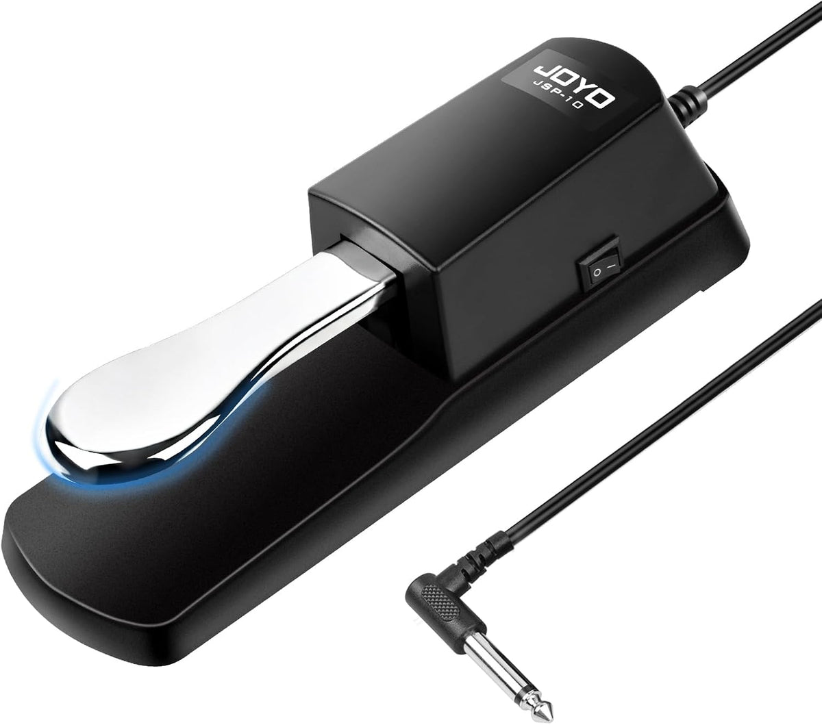Universal Metal Sustain Pedal for Keyboard Piano with Polarity Switch and 5 ft Cable