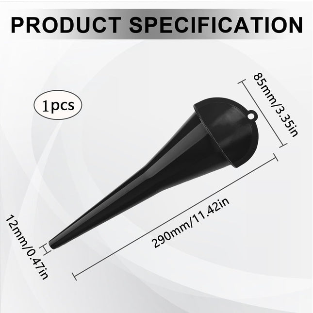 Long-Neck Oil Funnel for Automotive – Multi-Function Plastic Funnel for Oil, Gas & Lubricants  - photo 2