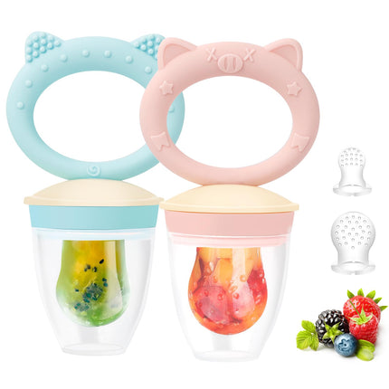 Baby Solids/Frozen Fruit Feeder Pacifier, Infant Teether Toy 4M+, BPA-Free Silicone Pouch & Nipple - photo 9