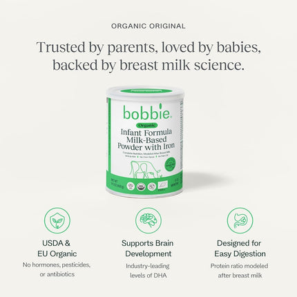 Organic Combo Feeding Kit, Baby Formula, Milk Based Powder with Iron, DHA and Vitamin D & 100% Lactose (14.1 oz), Organic Baby Vitamin D Drops 400 IU (0.3 fl oz) Newborn Baby-12 Months Old