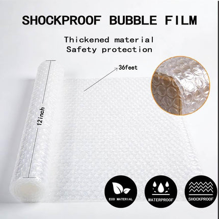 Bubble Cushioning Wrap 12 inch x 36ft x 2 Packing Rolls for Moving Boxes, Moving & Shipping Supplies, Perforated Every 12 Inch