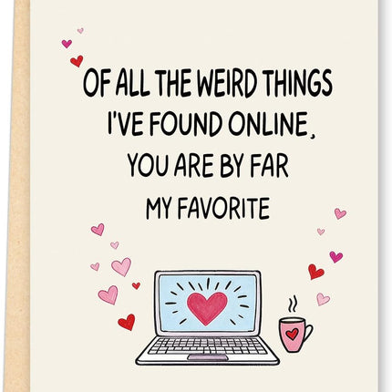 FANCYLUCKY Funny Birthday Cards for Men Women, Romantic Anniversary Card for Husband Wife Boyfriend Girlfriend, Love Card