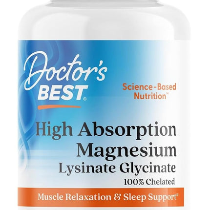 Doctor's Best High Absorption Magnesium Glycinate Lysinate — 200mg, 240 Tablets
