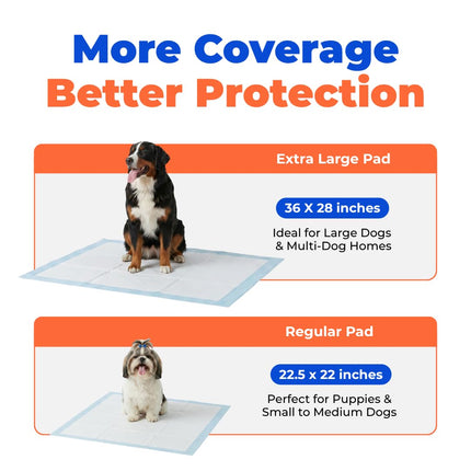 Extra Large Dog Training Puppy Pee Pads - Blue, 100 Count