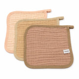 Baby Washcloths, 3-Pack, 100% Cotton, Soft Absorbent