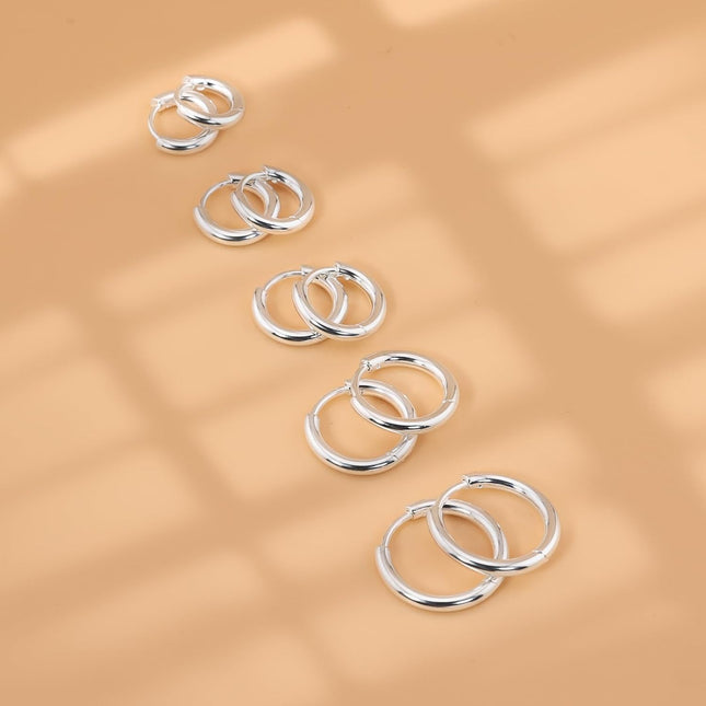 Sterling Silver Hoop Earrings, Hypoallergenic Earrings