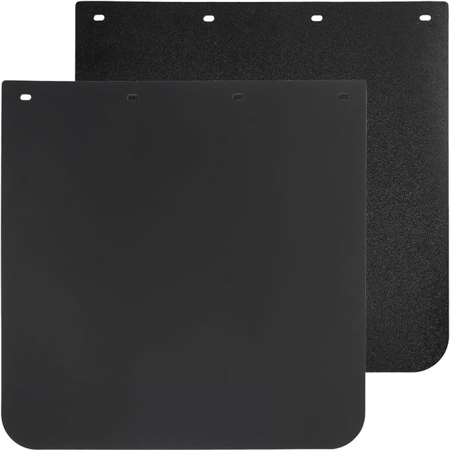 24"x24" Black Polymer Mud Flaps with 24"x3" Reflective Tape