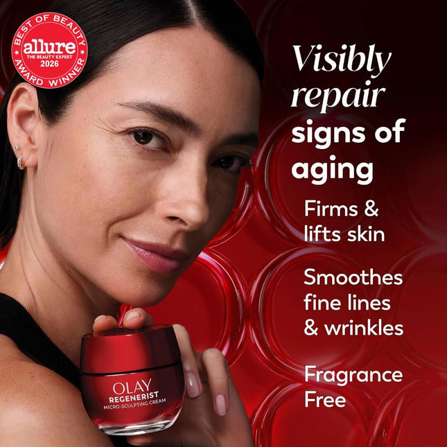 Face Moisturizer, Micro-Sculpting Cream for Women, Fragrance-Free - Anti-Aging, Anti-Wrinkle, Firming - photo 2