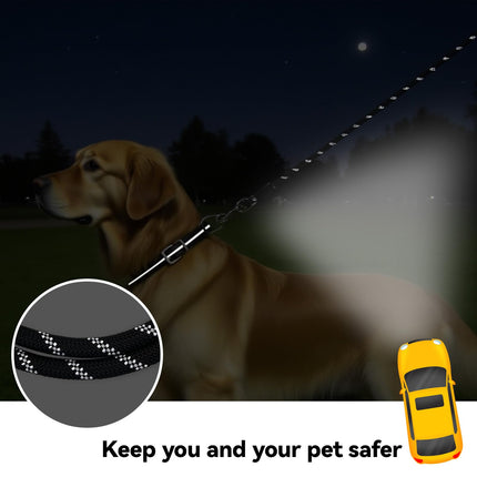 Long Dog Training Leash，Heavy Duty Reflective Rope Lead for Small Medium Large Dogs ，6FT 10FT 15FT 30FT 50FT for Training, Walking, Backyard, Camping