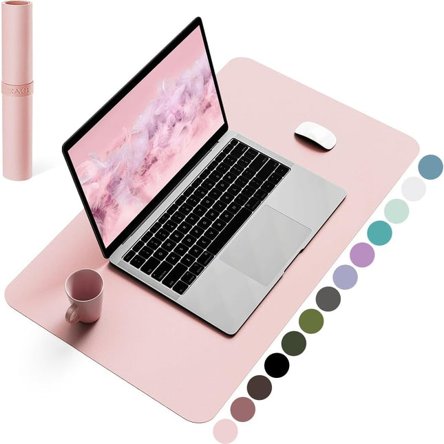 Non-Slip Leather Desk Pad, Waterproof Laptop Computer Desk Keyboard Mat, Table Protector Blotter Mat, Large Mouse Pad