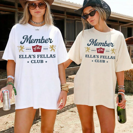 Ella’s Fellas Club Shirt, Men Member Since 2023 Tee, Retro Group Matching T-Shirt
