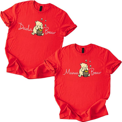 Mama Bear Dada Bear Tee T-Shirt Shirt Honey Bear Family Matching Unisex Gift (Single Item)