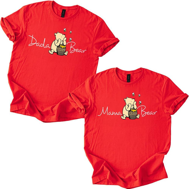 SourceToHome FuenteACasa Mama Bear Dada Bear Tee T-Shirt Shirt Honey Bear Family Matching Unisex — Home & Lifestyle
