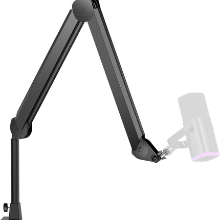 InnoGear Mic Boom Arm, Microphone Stand with Cable Management Channels Height Riser for Blue Yeti FIFINE AM8 K669B HyperX QuadCast S SoloCast AT2020 Shure SM7B MV7 and Other Mics