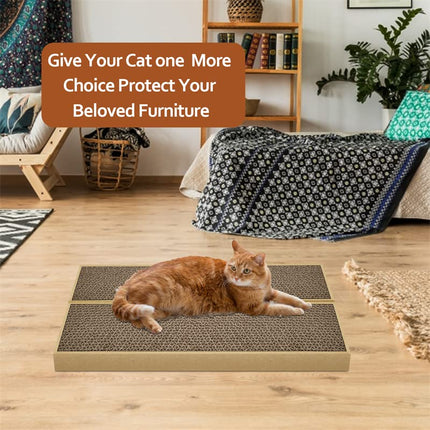 Splicing Cat Scratch Pad: Cat Scratchers for Indoor Cats and Kitten, 2 Pack Cat Scratching Pad, Cat Scratcher Cardboard, Scratching Pad, Premium Scratch from Cats, Double-Sided Design