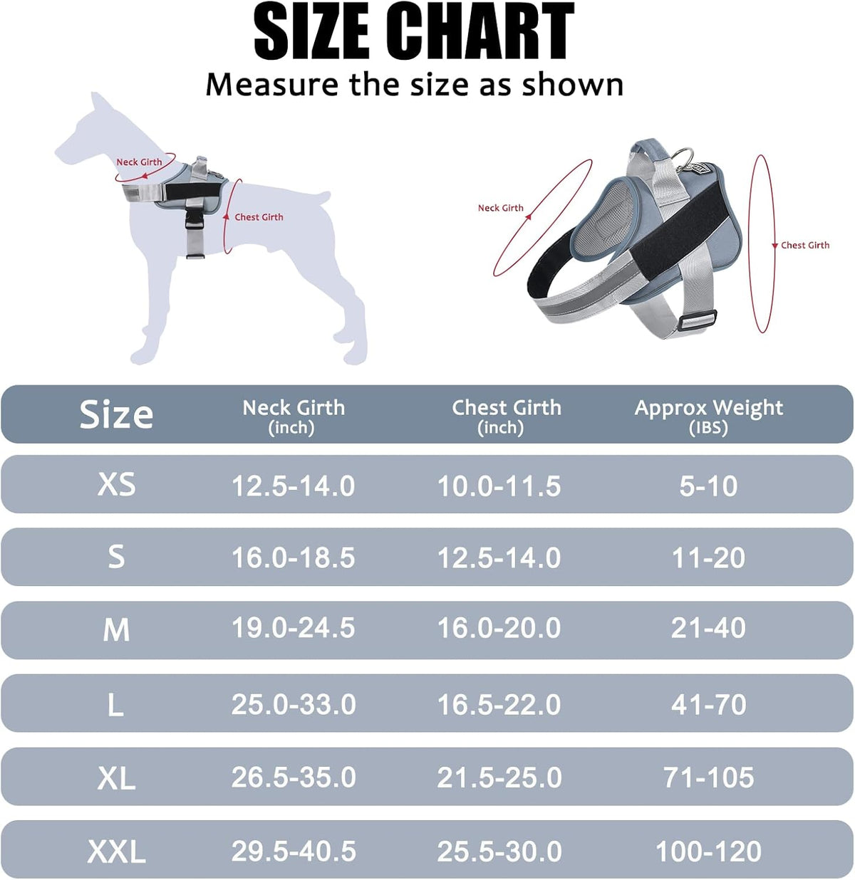 No-Pull Reflective Dog Vest Harness with Handle, Blue, S - photo 4