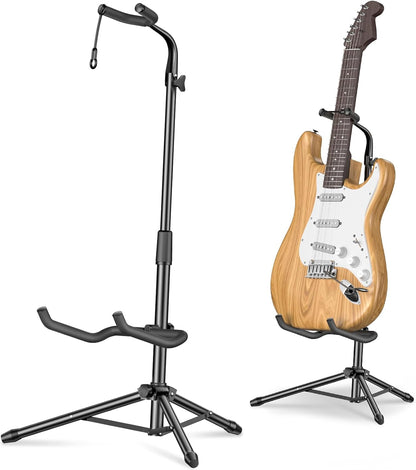 Guitar Stand, Height Adjustable Foldable Guitar Stand with Secure
