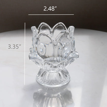 Toothpick Holder, Decorative Crystal Glass Toothpick Dispenser with 450 Bamboo Toothpicks
