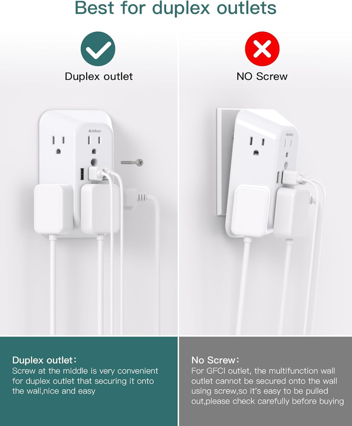6-Outlet Extender Surge Protector with 4 USB Wall Charger Ports, 1800J - photo 4
