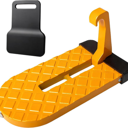 Car Door Step for Car Roof Access, Foldable Non-Slip Ascent Latch Pedal Rack with Scratch Proof Rubber Pad for Universal Cars SUVs Trucks Vans(Yellow)