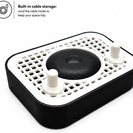 Electric Toothbrush Head Holder for Oral-B iO Series 7, 8 and 9(not Limited Edition) with Cable Storage – 2 Toothbrushes Support – Black (Charger & Brushes Not Included)