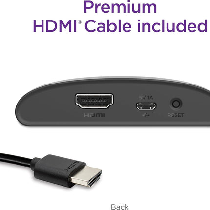 Roku Express 4K+ | Roku Streaming Device 4K/HDR with Voice Remote, Free & Live TV
