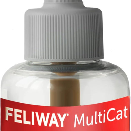 FELIWAY® MultiCat 30 Day Cat Calming Refill for Pheromone Diffuser, 48ml - 1x 30 Day - Helps Reduce Conflicts and Signs of Tension in Multi-Cat Households